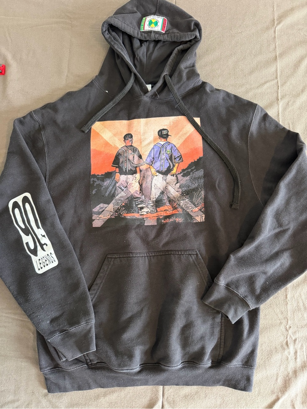 Vintage Kris Kross 'Totally Crossed Out' Cover Cross Colours Hoodie Size Large
